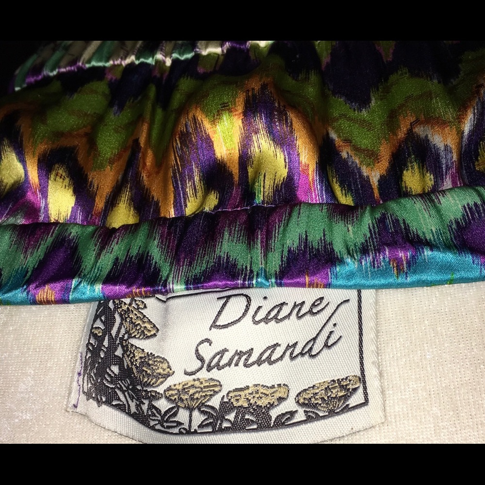 Diane Samandi silk mini dress & crocheted vest XS - Picture 8 of 8